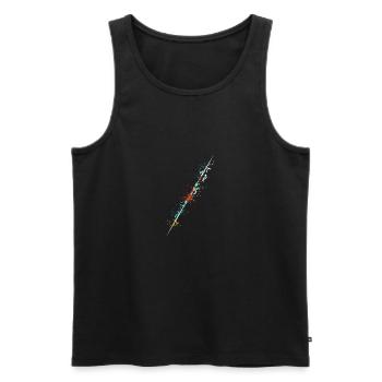 Conception de lanceur de javelot Splash pour lance Javelinist - Débardeur bio Premium Homme - noir - Devant - Michal (187cm)