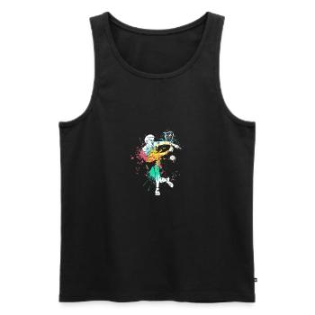 Splash art Squash sports for Squash player - Men's Premium Organic Tank Top - black - Front - AI Model Male 178 light (178cm)