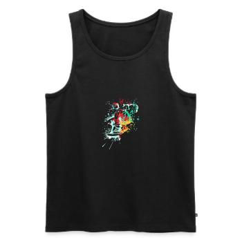 Splash skater Skateboard - Männer Premium Bio Tank Top - Schwarz - Vorne - Michal (187cm)