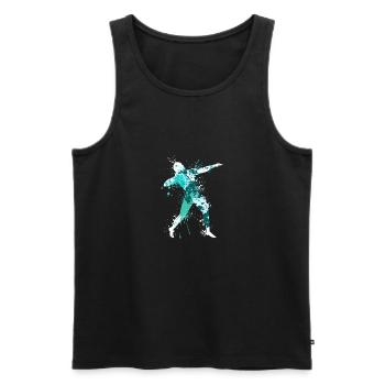 Splash Track And Field Shot Put Athlete - Men's Premium Organic Tank Top - black - Front - AI Model Male 178 light (178cm)