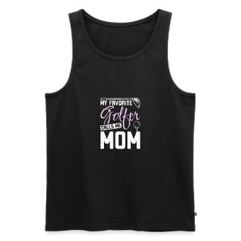 Mon golfeur préféré m’appelle maman golfeuse mère - Débardeur bio Premium Homme - noir - Devant - Michal (187cm)
