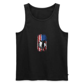 Usa Flag 4th of july golf design for golfers - Männer Premium Bio Tank Top - Schwarz - Vorne - Michal (187cm)