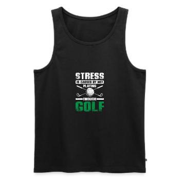 Conception de golf stressante amusante pour les golfeurs - Débardeur bio Premium Homme - noir - Devant - Michal (187cm)
