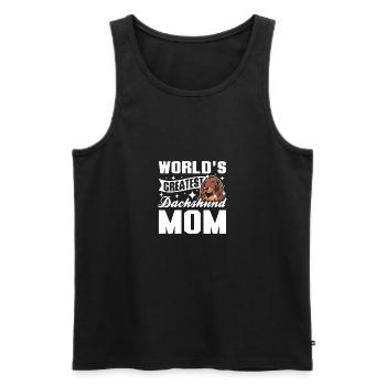 World's greatest dachshund mom - Männer Premium Bio Tank Top - Schwarz - Vorne - Michal (187cm)