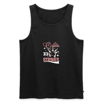 Mom Queen of strikes funny woman bowlers - Männer Premium Bio Tank Top - Schwarz - Vorne - Michal (187cm)