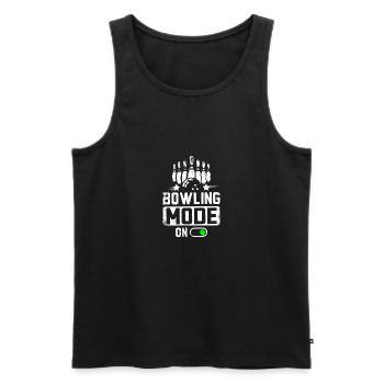Bowling mode on - Männer Premium Bio Tank Top - Schwarz - Vorne - Michal (187cm)