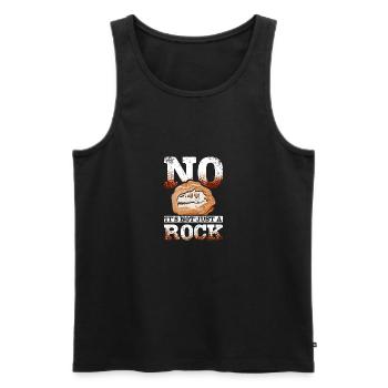 Funny Paleontologist no it's not just a rock - Männer Premium Bio Tank Top - Schwarz - Vorne - Michal (187cm)