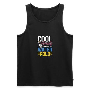 Cool girls play water polo - Men's Premium Organic Tank Top - black - Front - Michal (187cm)