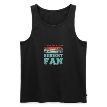 I'll always be your biggest badminton fan - Men's Premium Organic Tank Top - black - Front - AI Model Male 178 light (178cm)