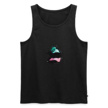 Splash Art Giant Panda Panda Bear Big Panda - Men's Premium Organic Tank Top - black - Front - AI Model Male 178 light (178cm)