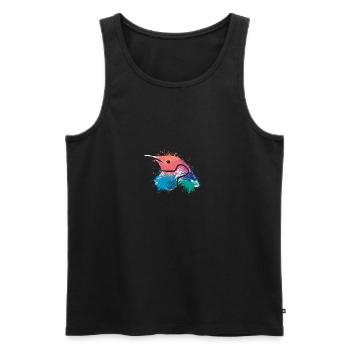 Splash Art Zwergpinguin Kaiserpinguin - Männer Premium Bio Tank Top - Schwarz - Vorne - AI Model Male 178 light (178cm)