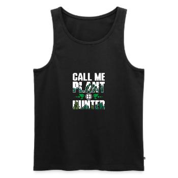 Horticulturist Botanist call me plant hunter - Männer Premium Bio Tank Top - Schwarz - Vorne - AI Model Male 178 light (178cm)
