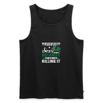 funny sexy botanist - Männer Premium Bio Tank Top - Schwarz - Vorne - AI Model Male 178 light (178cm)