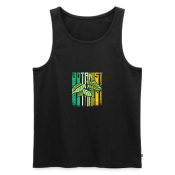 Retro Vintage Horticulturist Botanist - Männer Premium Bio Tank Top - Schwarz - Vorne - AI Model Male 178 light (178cm)