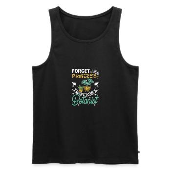 Girl forget princese I want to be a botanist - Männer Premium Bio Tank Top - Schwarz - Vorne - AI Model Male 178 light (178cm)