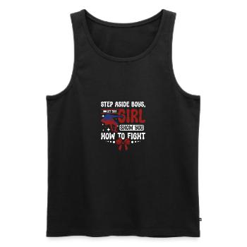 Let this Sambo girl show you how to fight - Men's Premium Organic Tank Top - black - Front - Michal (187cm)