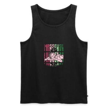 Cool Retro Vintage Massage therapists - Männer Premium Bio Tank Top - Schwarz - Vorne - Michal (187cm)