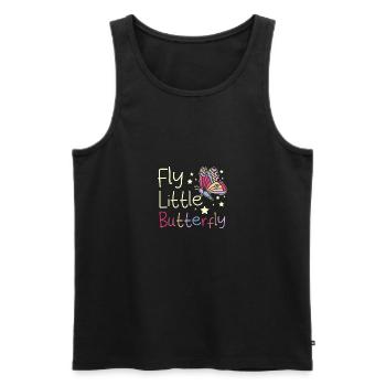 For toddlers, kids daughter, fly little butterfly - Männer Premium Bio Tank Top - Schwarz - Vorne - AI Model Male 178 light (178cm)