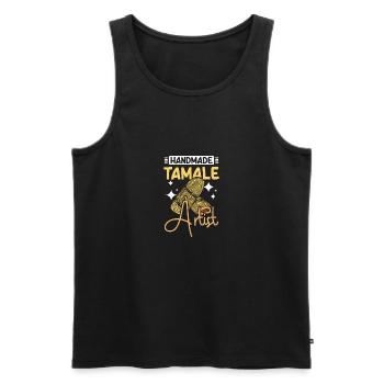 Handmade tamale artist - Männer Premium Bio Tank Top - Schwarz - Vorne - AI Model Male 178 light (178cm)