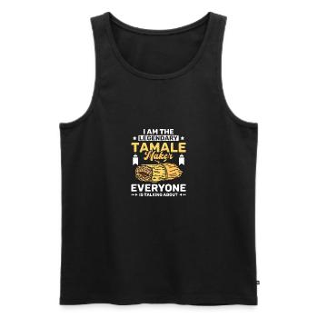 I am the legendary tamale maker - Men's Premium Organic Tank Top - black - Front - Michal (187cm)