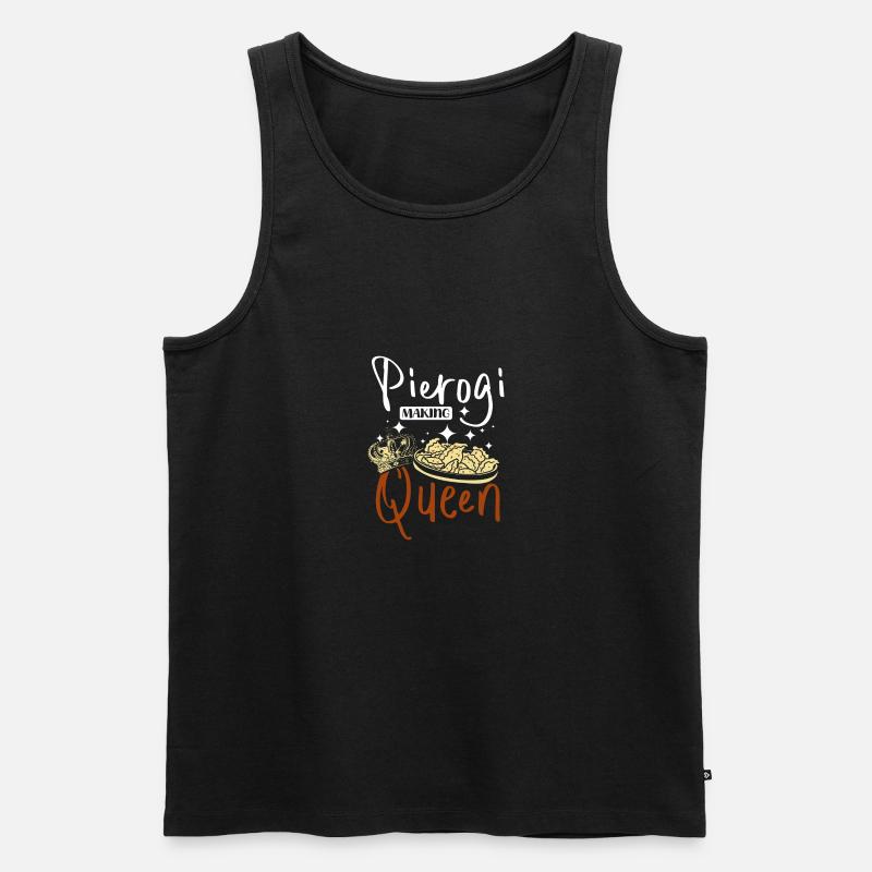 Pierogi making queen - Männer Premium Bio Tank Top - Schwarz