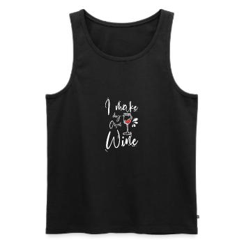 Vinification Je fais mon propre vin - Débardeur bio Premium Homme - noir - Devant - AI Model Male 178 light (178cm)
