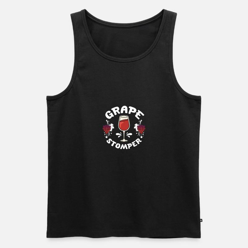 Wine making grape stomper - Männer Premium Bio Tank Top - Schwarz