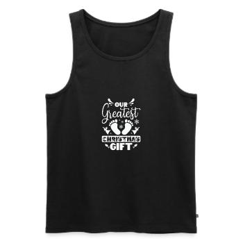 Becoming Mom & Dad, our greatest christmas gift - Men's Premium Organic Tank Top - black - Front - Michal (187cm)