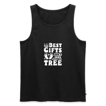 Christmas pregnant baby best gift - Men's Premium Organic Tank Top - black - Front - Michal (187cm)