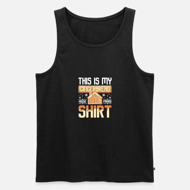 This is my gingabreadhouse making - Männer Premium Bio Tank Top - Schwarz