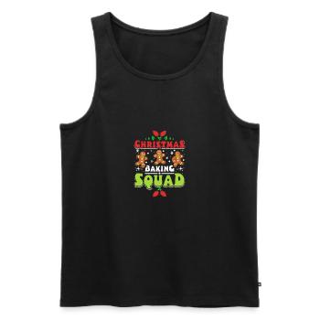 Christmas baking squad - Men's Premium Organic Tank Top - black - Front - AI Model Male 178 light (178cm)