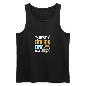 Fathers day best baking dad ever - Männer Premium Bio Tank Top - Schwarz - Vorne - Michal (187cm)