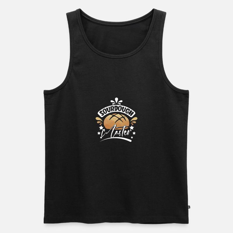 Baking bread sourdough master - Männer Premium Bio Tank Top - Schwarz
