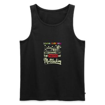 School secretary the master of multitasking - Men's Premium Organic Tank Top - black - Front - Michal (187cm)