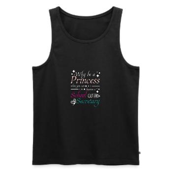 Secrétaire de l’école de princesse - Débardeur bio Premium Homme - noir - Devant - Michal (187cm)