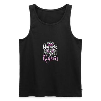 Girl Maracas Queen - Men's Premium Organic Tank Top - black - Front - AI Model Male 178 light (178cm)