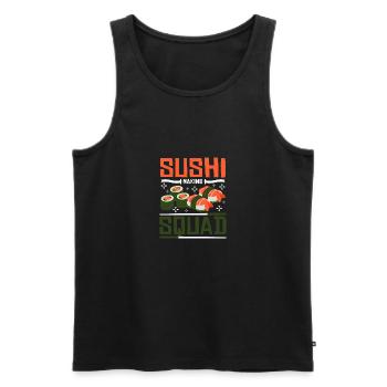 Sushi making squat - Männer Premium Bio Tank Top - Schwarz - Vorne - AI Model Male 178 light (178cm)