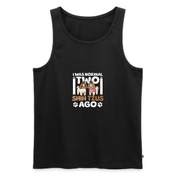 I was normal two shih tzus ago - Männer Premium Bio Tank Top - Schwarz - Vorne - Michal (187cm)