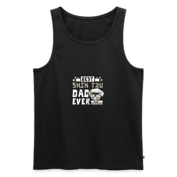 Fête des pères Le meilleur shih tzu papa de tous les temps - Débardeur bio Premium Homme - noir - Devant - Michal (187cm)