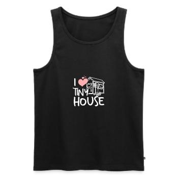 Tiny house builder - Männer Premium Bio Tank Top - Schwarz - Vorne - AI Model Male 178 light (178cm)