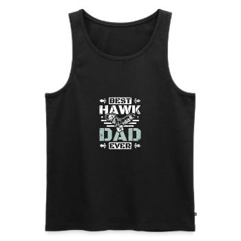 Fathers day Falconer best hawk dad ever - Men's Premium Organic Tank Top - black - Front - Michal (187cm)