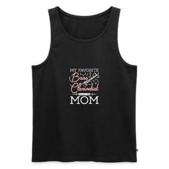 My favorite bass clarinetist calls me mom - Men's Premium Organic Tank Top - black - Front - Michal (187cm)