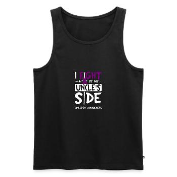 I fight by my uncle's side, epilepsy awareness - Männer Premium Bio Tank Top - Schwarz - Vorne - AI Model Male 178 light (178cm)