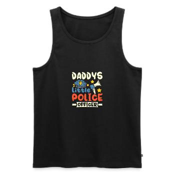 For children daddy's little police officer - Men's Premium Organic Tank Top - black - Front - Michal (187cm)