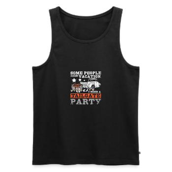 Some people need vacation I need a tailgate party - Männer Premium Bio Tank Top - Schwarz - Vorne - AI Model Male 178 light (178cm)