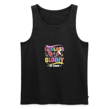 Kids Coolest bunny in town easter - Männer Premium Bio Tank Top - Schwarz - Vorne - Michal (187cm)