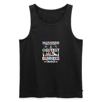 Delivering The Cutest Bunnies Easter Trucker - Männer Premium Bio Tank Top - Schwarz - Vorne - Michal (187cm)