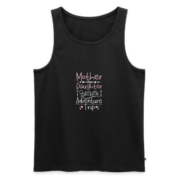 Voyage d’aventure mère-fille - Débardeur bio Premium Homme - noir - Devant - Michal (187cm)