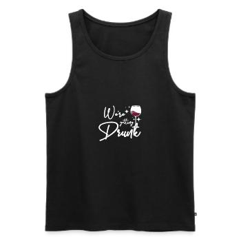 For the Bride, Team We're getting drunk - Männer Premium Bio Tank Top - Schwarz - Vorne - Michal (187cm)