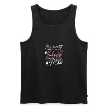 My favorite tuba player calls me mom - Männer Premium Bio Tank Top - Schwarz - Vorne - Michal (187cm)